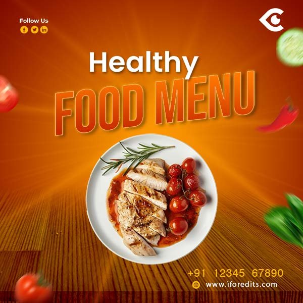 Grilled chicken breast with cherry tomatoes and herbs on a white plate, placed on an orange background