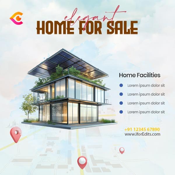 Elegant glass home with rooftop garden and modern design for sale