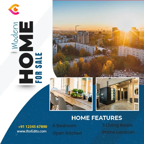 Modern home for sale with outdoor city view and indoor features like open kitchen and living room